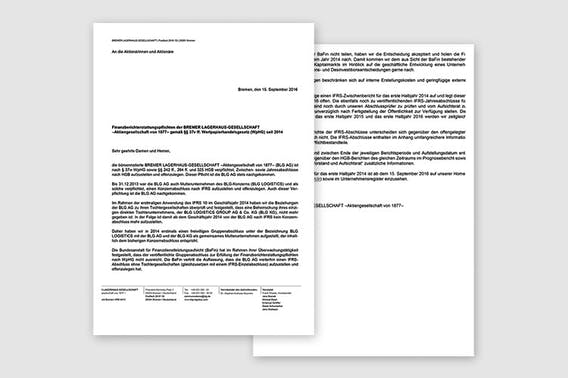 Aufnahme vom Finanzbericht